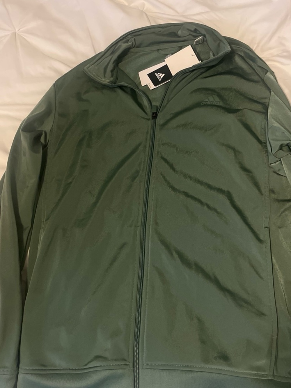 adidas Men's Lightweight Full-Zip Jacket in Olive